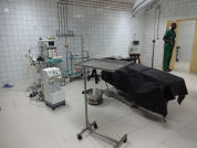 Der Operationssaal mit dem gespendeten OP-Tisch